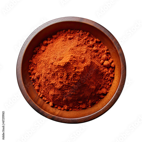 Chili Powder Bowl Isolated on Transparent or White Background, PNG
