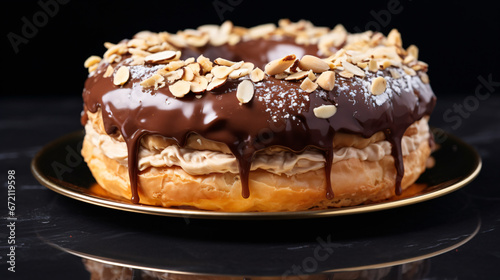 Paris-Brest ring of choux pastry