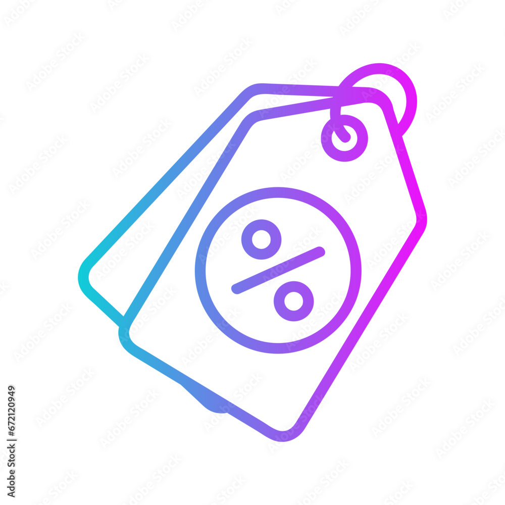 Sale Label Gradient Style in Design Icon
