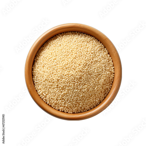 Bowl of Sesame Seeds Isolated on Transparent or White Background, PNG