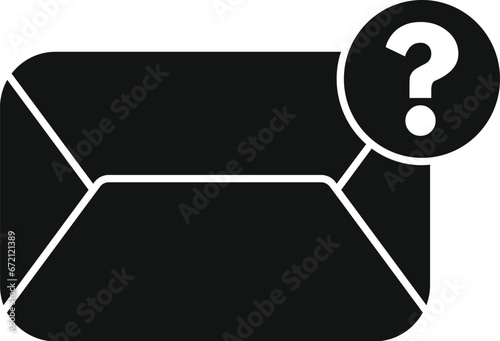 Anonymous mail icon simple vector. New hidden message. Who guess