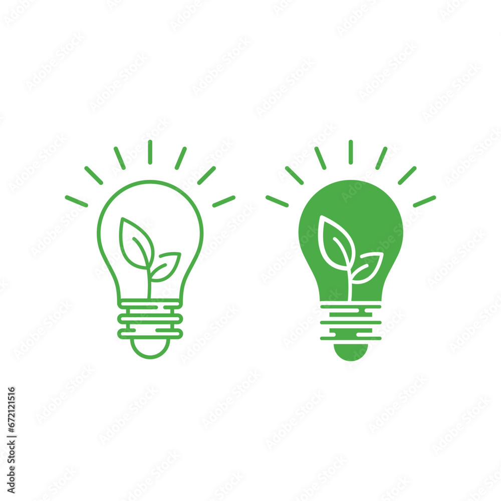 Eco bulb lamp, bulb lamp and leaf, sustainable ecological energy icon. Vector illustration design. Eco bulb lamp, bulb lamp and leaf, sustainable ecological energy icon. Vector illustration design.