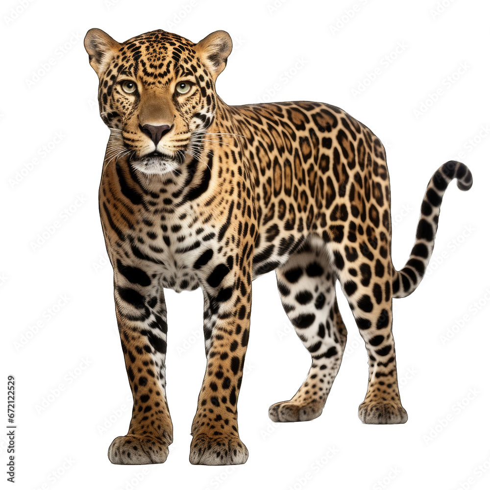 Naklejka premium Jaguar isolated on transparent background generative ai