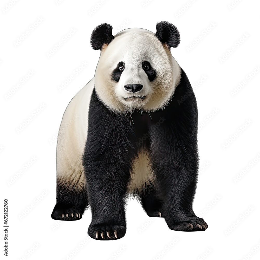 Panda isolated on transparent background generative ai Panda isolated on transparent background generative ai