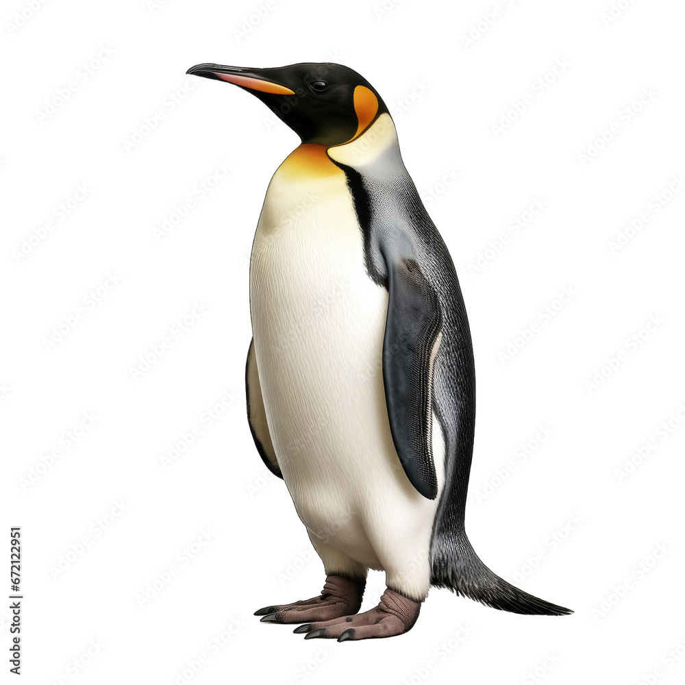 Fototapeta premium Penguin isolated on transparent background generative ai 