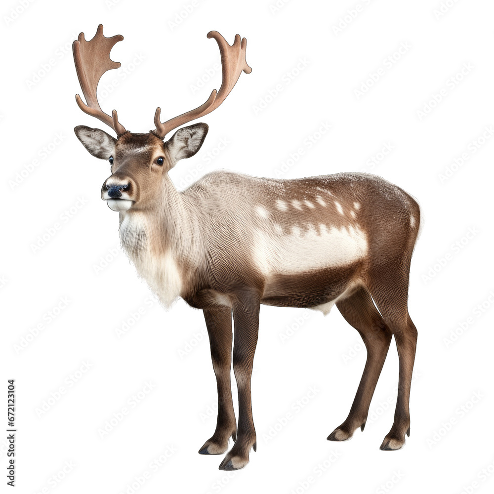 Reindeer isolated on transparent background generative ai Reindeer isolated on transparent background generative ai