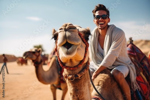 person with camel