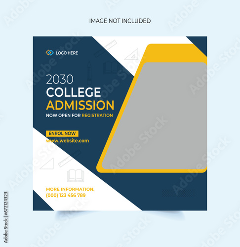 The Art of Post-Banner Engagement. Education or business post banner template.