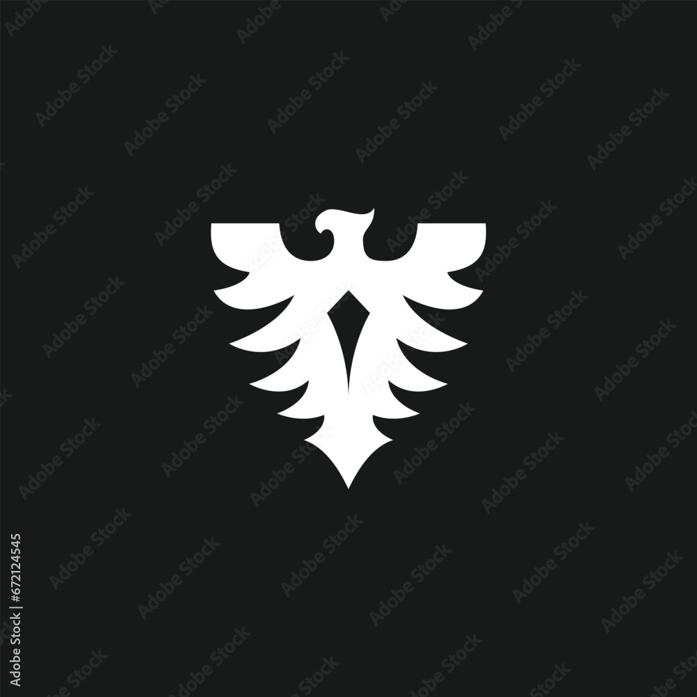 Obraz premium eagle bird shield logo template