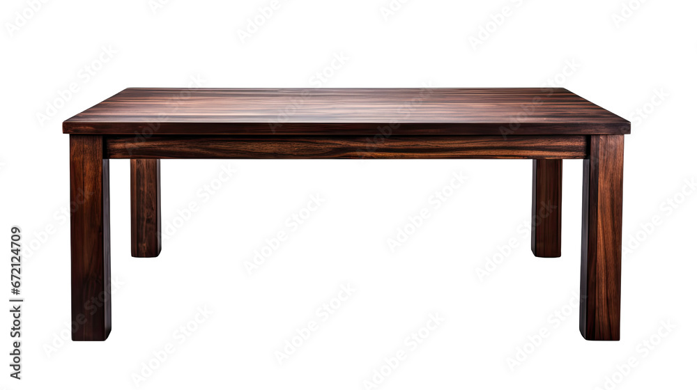 Wenge Wood Parsons Table Isolated on Transparent or White Background, PNG Wenge Wood Parsons Table Isolated on Transparent or White Background, PNG