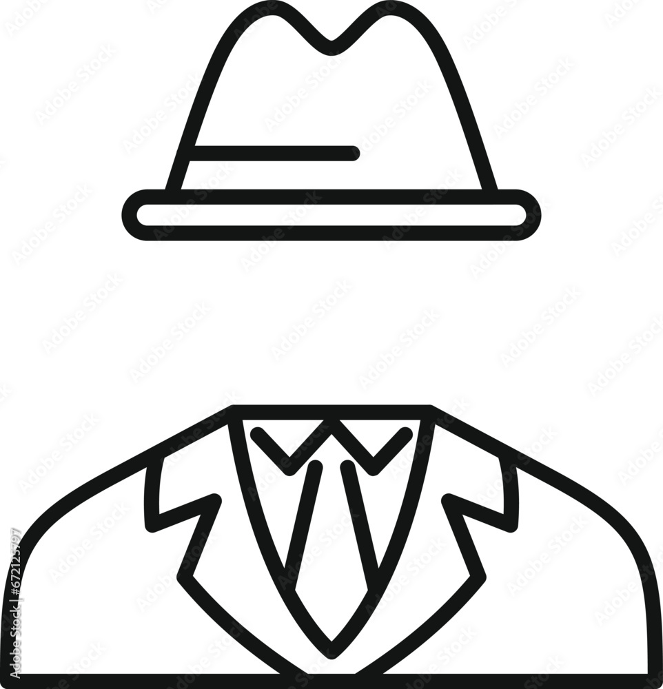 Anonymous office agent icon outline vector. Work family. People avatar Anonymous office agent icon outline vector. Work family. People avatar