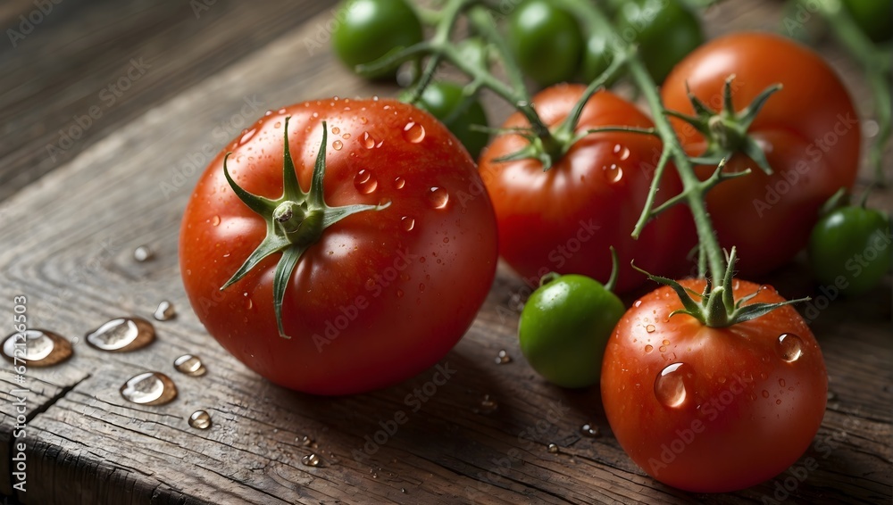 tomatoes on a wooden table tomatoes on a wooden table