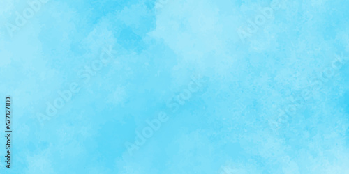 Defocused and blurry wet ink effect sky blue color watercolor background, blurred and grainy Blue powder explosion on white background, Fluffy, puffy, fresh and shiny clouds on a windy sky.