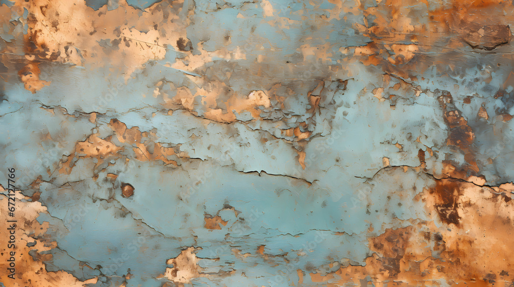 Verdigris patina on copper texture