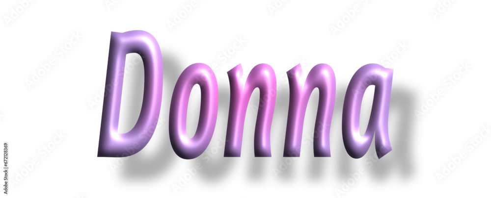 Donna - pink color - female name - ideal for websites, emails, presentations, greetings, banners, cards, books, t-shirt, sweatshirt, prints, cricut, silhouette,	