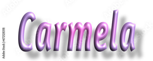 Carmela - pink color - female name - ideal for websites, emails, presentations, greetings, banners, cards, books, t-shirt, sweatshirt, prints, cricut, silhouette,	