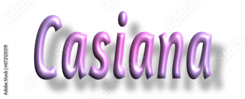 casiana  - pink color - female name - ideal for websites, emails, presentations, greetings, banners, cards, books, t-shirt, sweatshirt, prints, cricut, silhouette,	