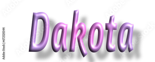Dakota - pink color - female name - ideal for websites, emails, presentations, greetings, banners, cards, books, t-shirt, sweatshirt, prints, cricut, silhouette,	