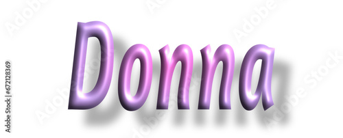 Donna - pink color - female name - ideal for websites, emails, presentations, greetings, banners, cards, books, t-shirt, sweatshirt, prints, cricut, silhouette,	