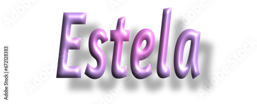Estela- pink color - female name - ideal for websites, emails, presentations, greetings, banners, cards, books, t-shirt, sweatshirt, prints, cricut, silhouette,	