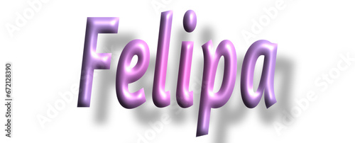 Felipa - pink color - female name - ideal for websites, emails, presentations, greetings, banners, cards, books, t-shirt, sweatshirt, prints, cricut, silhouette,	