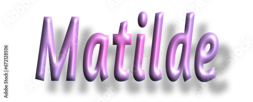 Matilde- pink color - female name - ideal for websites, emails, presentations, greetings, banners, cards, books, t-shirt, sweatshirt, prints, cricut, silhouette,	