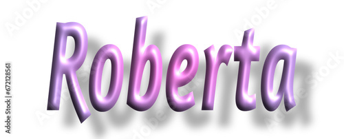 Roberta - pink color - female name - ideal for websites, emails, presentations, greetings, banners, cards, books, t-shirt, sweatshirt, prints, cricut, silhouette,	
