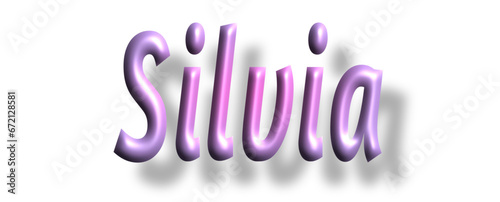 Silvia - pink color - female name - ideal for websites, emails, presentations, greetings, banners, cards, books, t-shirt, sweatshirt, prints, cricut, silhouette,	