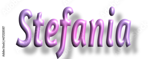 Stefania - pink color - female name - ideal for websites, emails, presentations, greetings, banners, cards, books, t-shirt, sweatshirt, prints, cricut, silhouette,	
