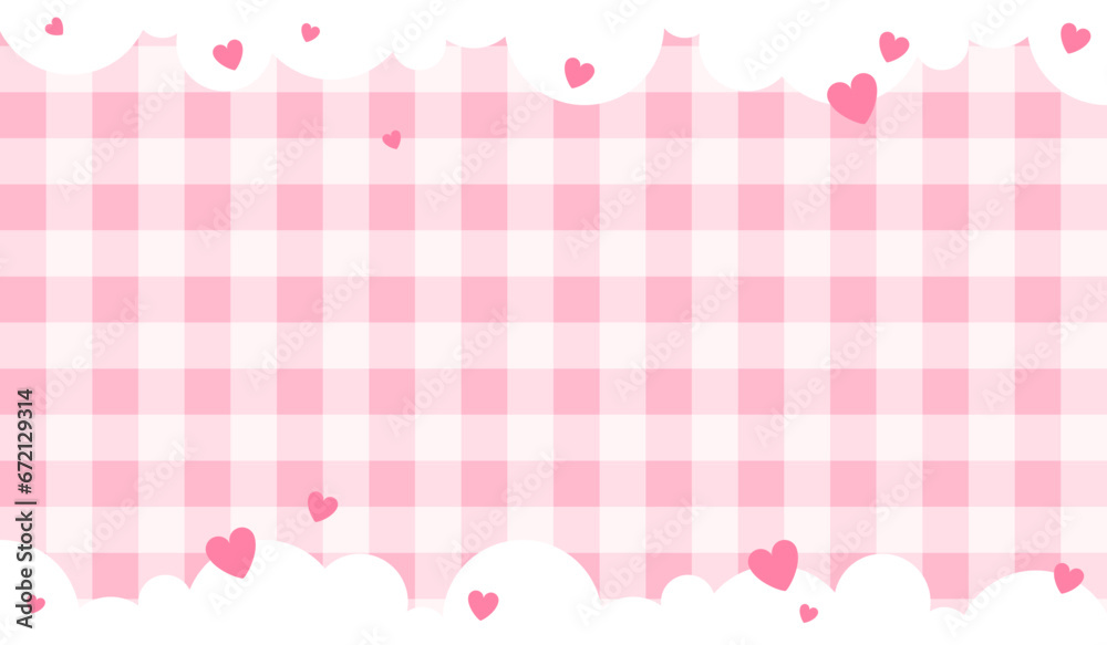 Abstract pink background with hearts. Abstract pink background with little hearts. Decoration banner themed Lol surprise doll girlish style. Invitation card template - obrazy, fototapety, plakaty 