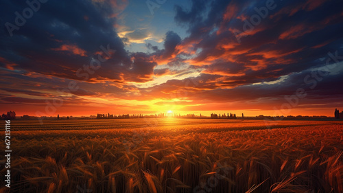 sunset over the fields © Daniel