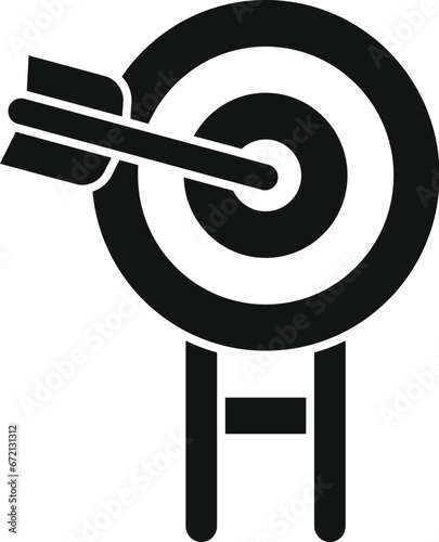 Business realization target icon simple vector. Ability goal. Mentor success