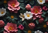 floral fabric background in simple style