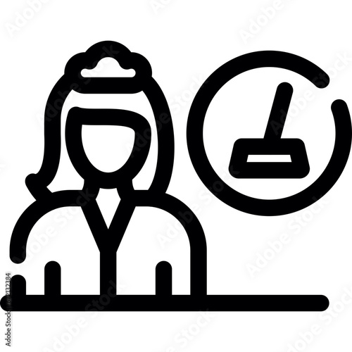 Female Cleaner Icon