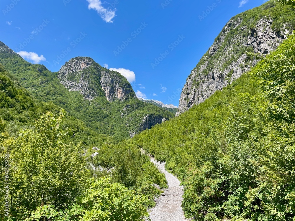 Hike to Blue Eye Siri Kalter in Theth, Albanian Alps.
