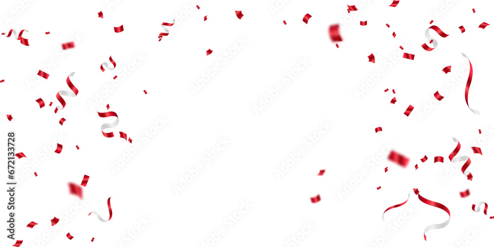 confetti background Beautiful red color for celebration party vector illustration