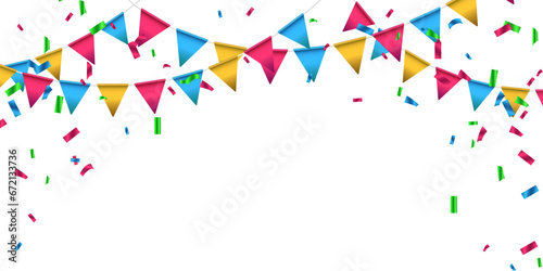 colorful confetti background for festival decoration vector illustration