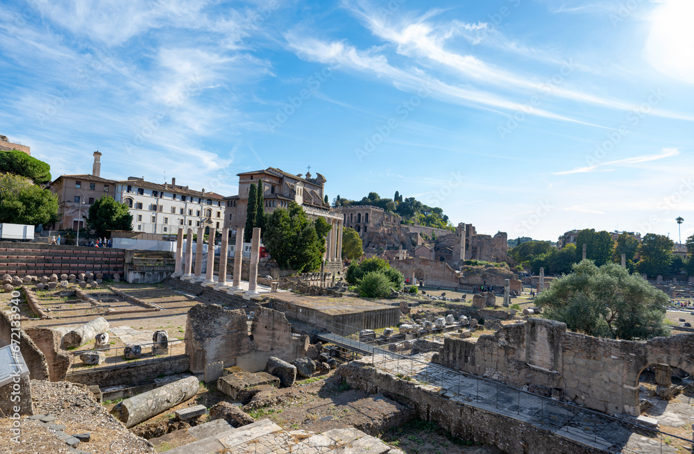 Forum historical landmarks of Rome