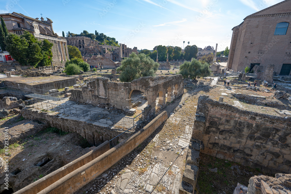 Forum historical landmarks of Rome