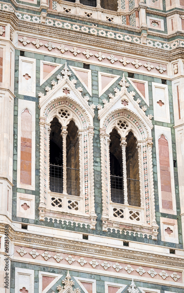 beautiful gothic architecture of the cathedral in florence italy