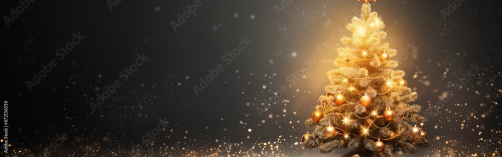 Sparkling Christmas tree lights with empty space for text or design Sparkling Christmas tree lights with empty space for text or design