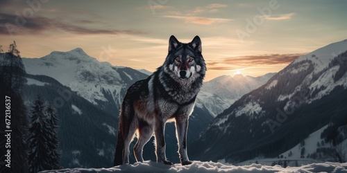 Lone Wolf's Winter Gaze