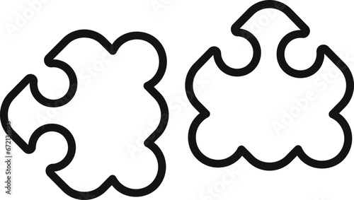Puzzle of self realization icon outline vector. Self victory success. Vision leader