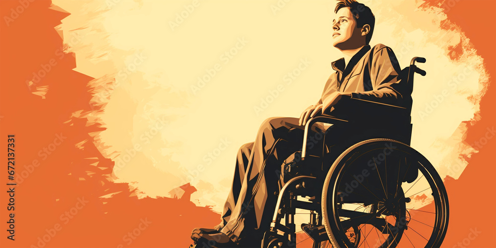 Fototapeta premium person in a wheelchair