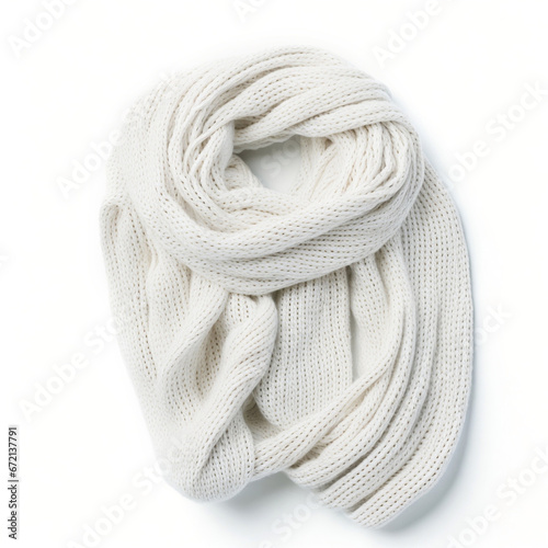 Knitted Scarf isolated on White Background