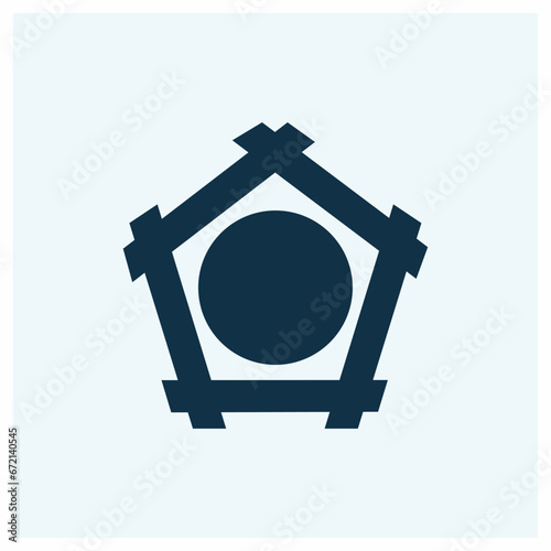 Kamon Symbols of Japan. Japanesse clan kamon crest symbol. japanese ancient family stamp symbol. A symbol used to decorate and identify people in family. Izutsuni Hosi