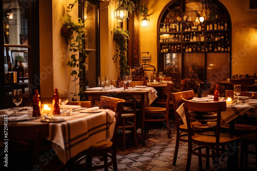 Envelop yourself in the warm atmosphere of a traditional Italian trattoria, surrounded by candlelit tables and the charm