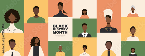 Black History Month banner. photo