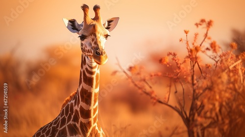Giraffe within the wild nature © Shabnam