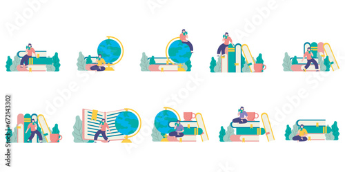 People Reading Book